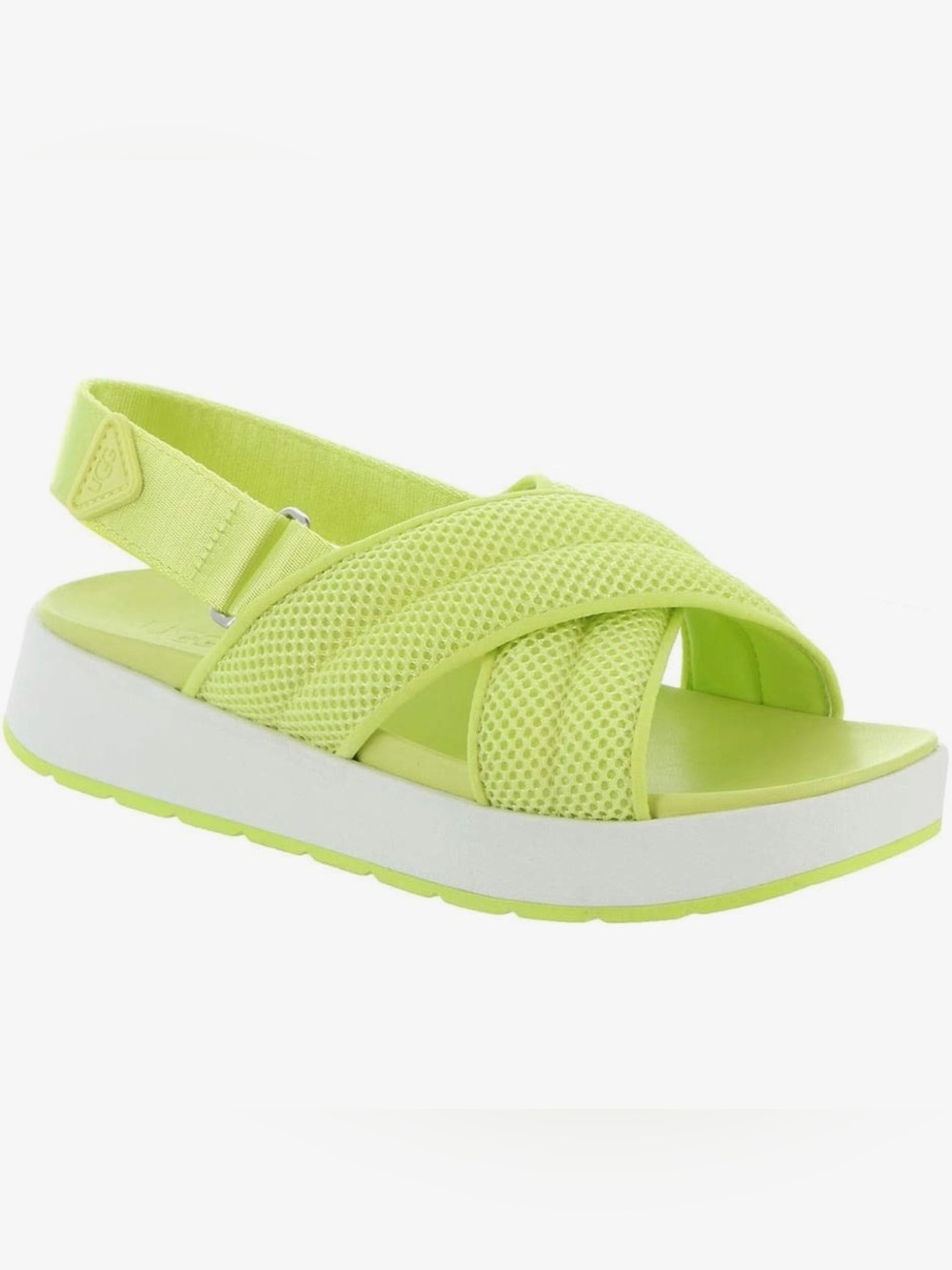 UGG Women's Nella Slingback Sandal in Neon Lime -- 12